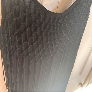 Earthbound Dress fringe, crochet black size medium swim cover-up boho